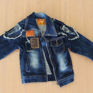 Boys 4T Denim Jacket with Patches Rockin' Style